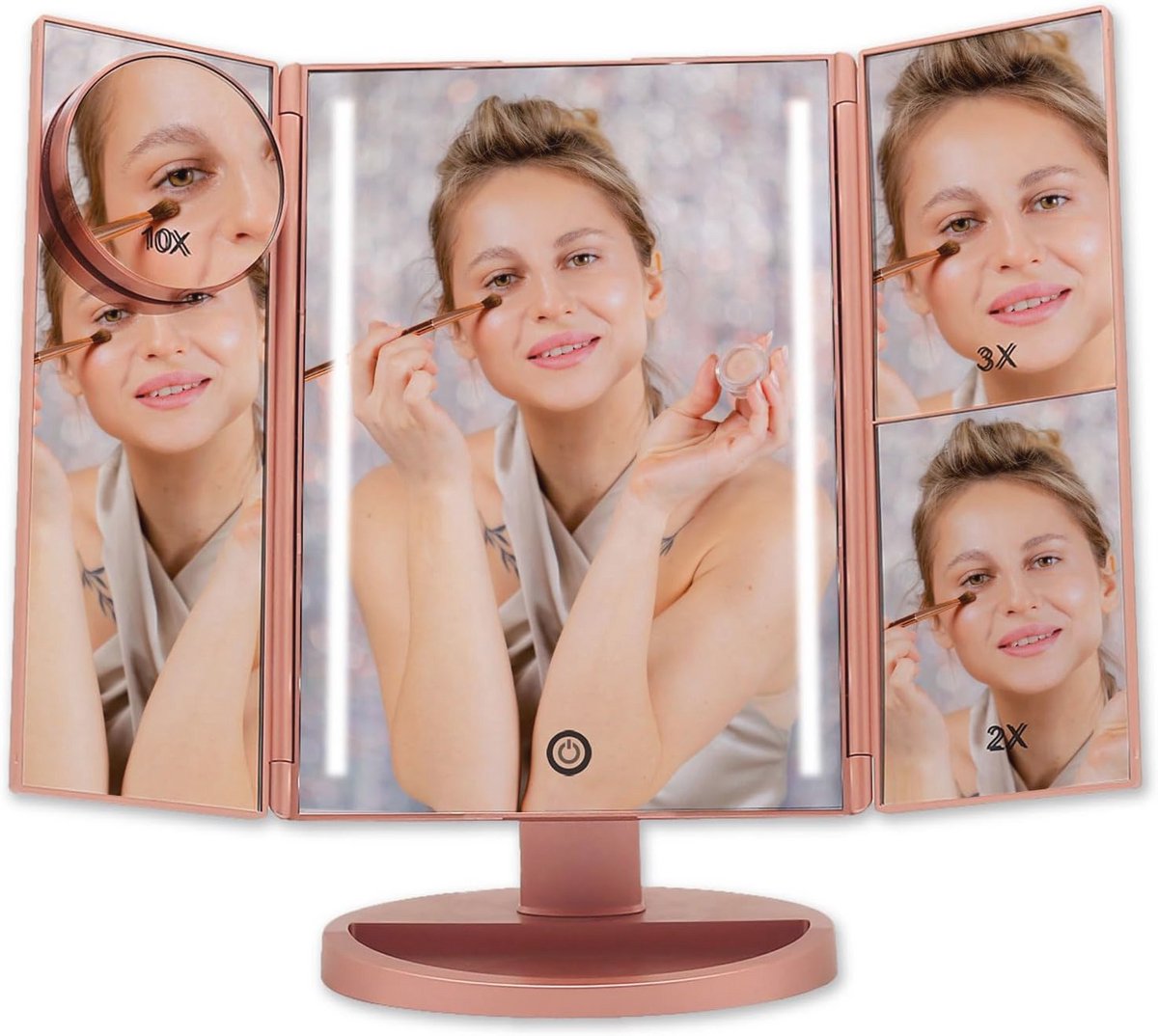 Make-upspiegel met Vergroting en LED Verlichting