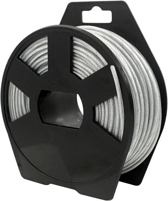 Heavy Duty Round Metal Steel Trimmer Line - Nylon Overlay Rope ...