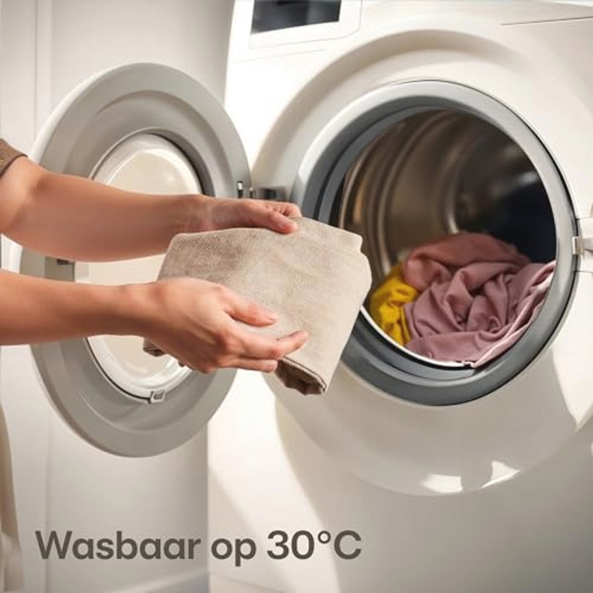 Draaitex voor Deuren 70-100cm - Wasbaar en Energiebesparend - Inclusief Opbergzak - Beige