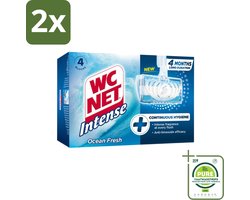 WC Net - Toiletblok - Ocean Fresh - 4 Blokjes - Voordeelverpakking - 2 stuks - Toiletblokjes - Toilet schoonmaak