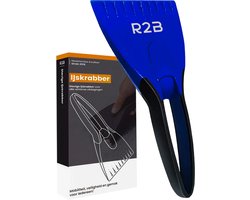 R2B IJskrabber Auto met IJsbreker - Stevig & Extra breed - Gehard kunststof - Ruitenkrabber Auto - Glaskrabber - Glasschraper - Autoaccessoires - Blauw