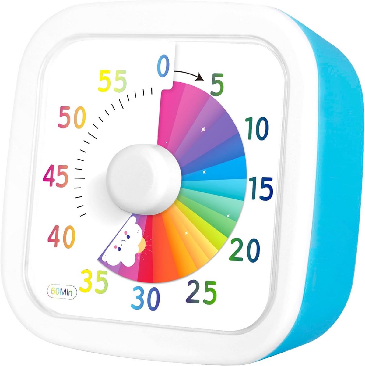 Visuele Timer voor Kinderen - 60 Minuten Aftelklok Silent Keukentimer
