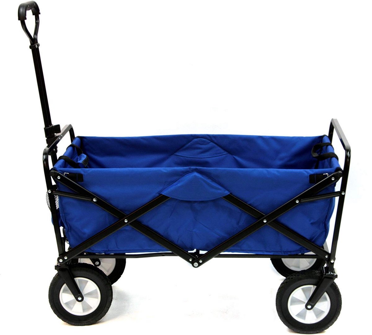 Opvouwbare Stevige Transportkar Blauw - Slimme Hulp voor Boodschappen, Tuin en Camping
