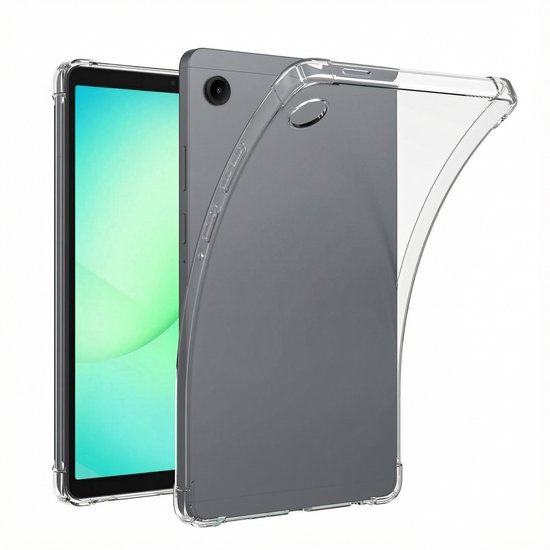 Shockproof tablet hoesje Samsung Galaxy Tab A11 Plus, transparant siliconen met verstevigde hoeken bescherming
