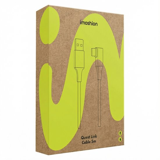 imoshion kabel geschikt voor Oculus Quest 1 & 2 en Meta Quest 3 Link - 5 meter - Zwart
