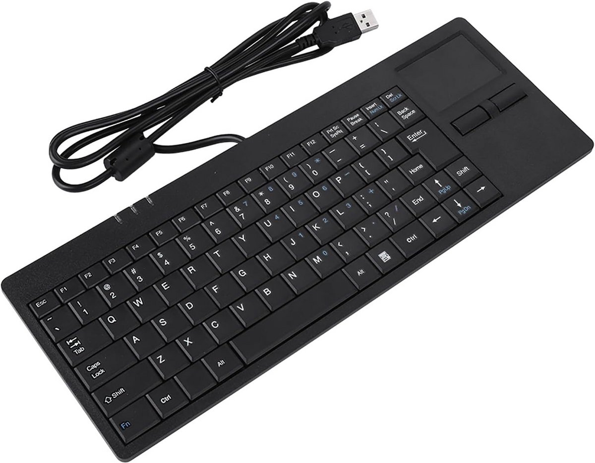Bedraad USB Toetsenbord met Touchpad en 82 Toetsen - Desktop & Laptop