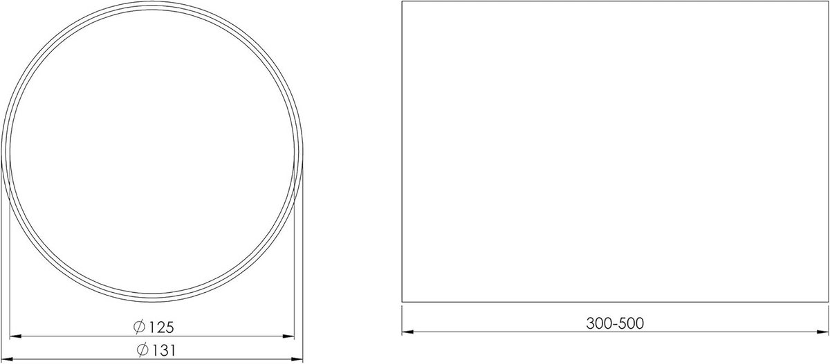 Telescopische Ventilatiebuis Rond Kanaal - Diameter 100mm