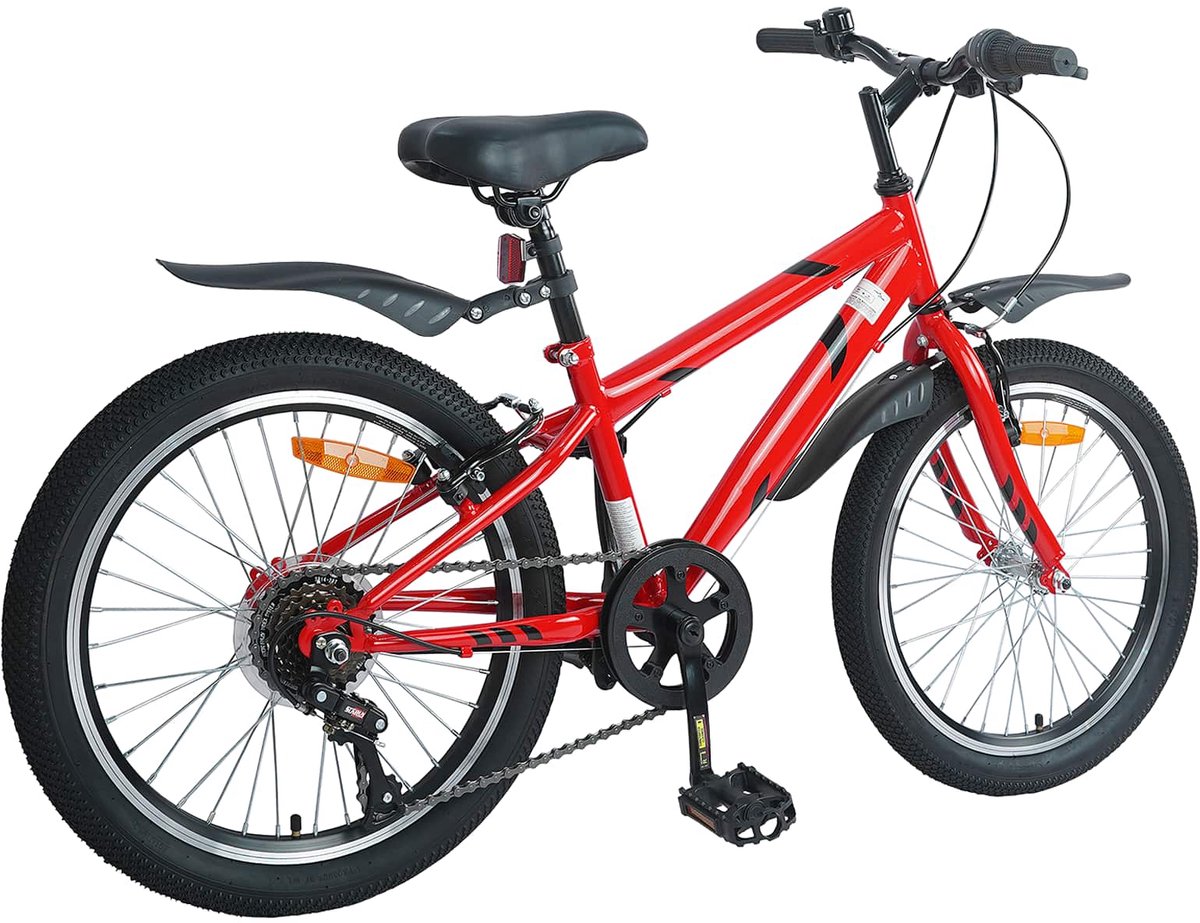 VidaXL Kinderfiets 20 Inch 6-Speed voor 6-11 jaar oud Rood