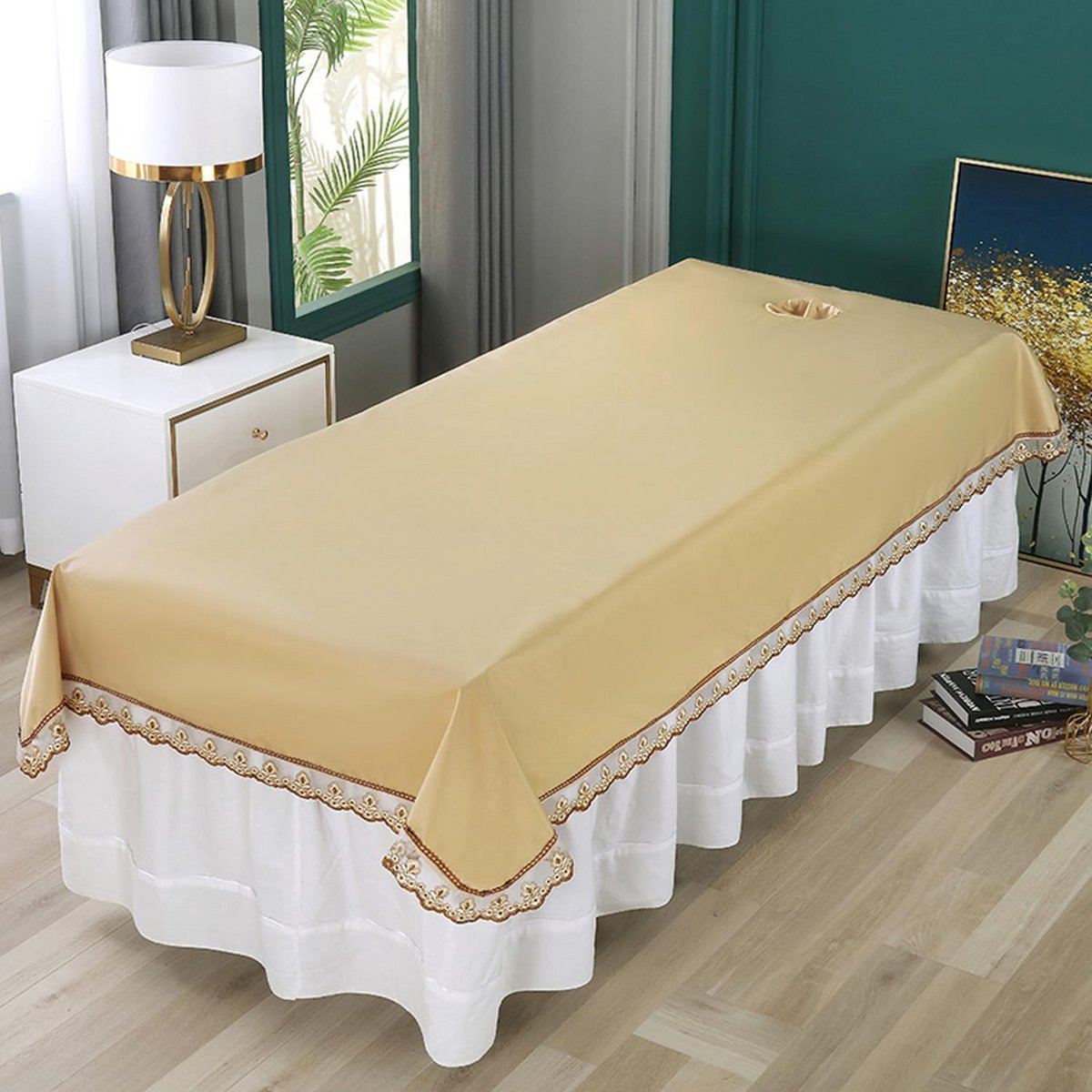 Waterdichte en Oliebestendige Molton voor Massagetafel - Zachte Laken met Gezichtsuitsparing - 80x200 cm