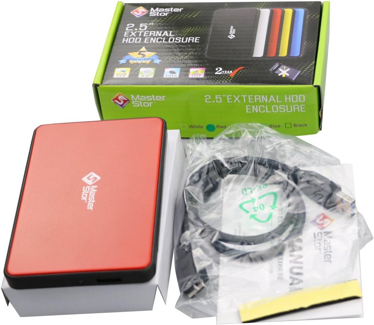 Draagbare Externe Harde Schijf 160GB USB 3.0 Supersnel Backup voor Laptop en PC Rood