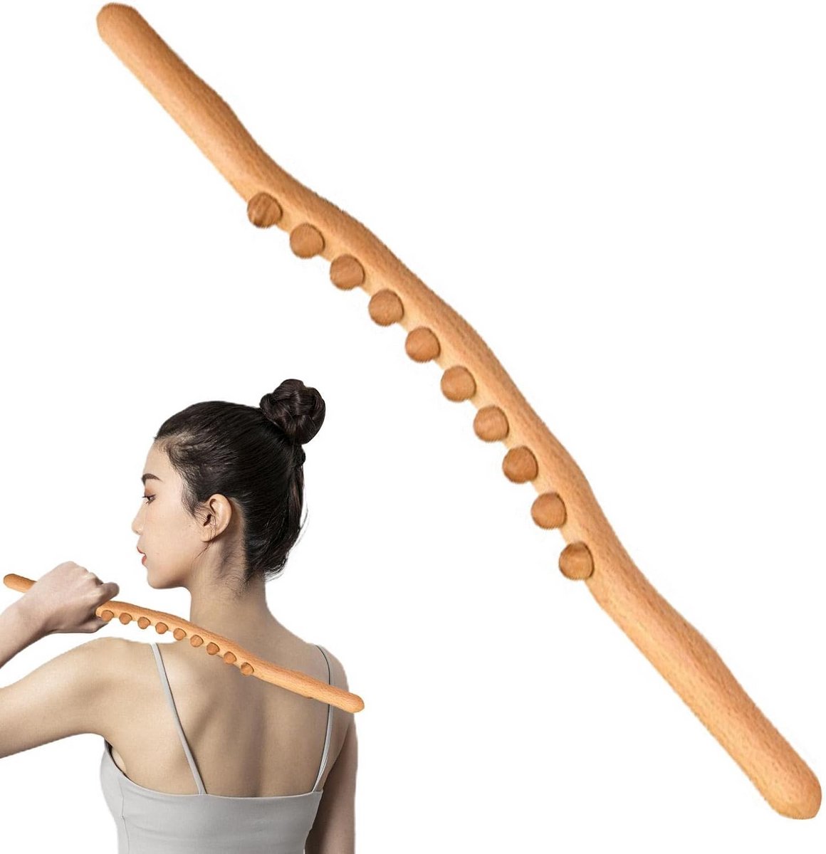 Houten Massage Roller Stick voor Ontspanning en Lichaamsvorming
