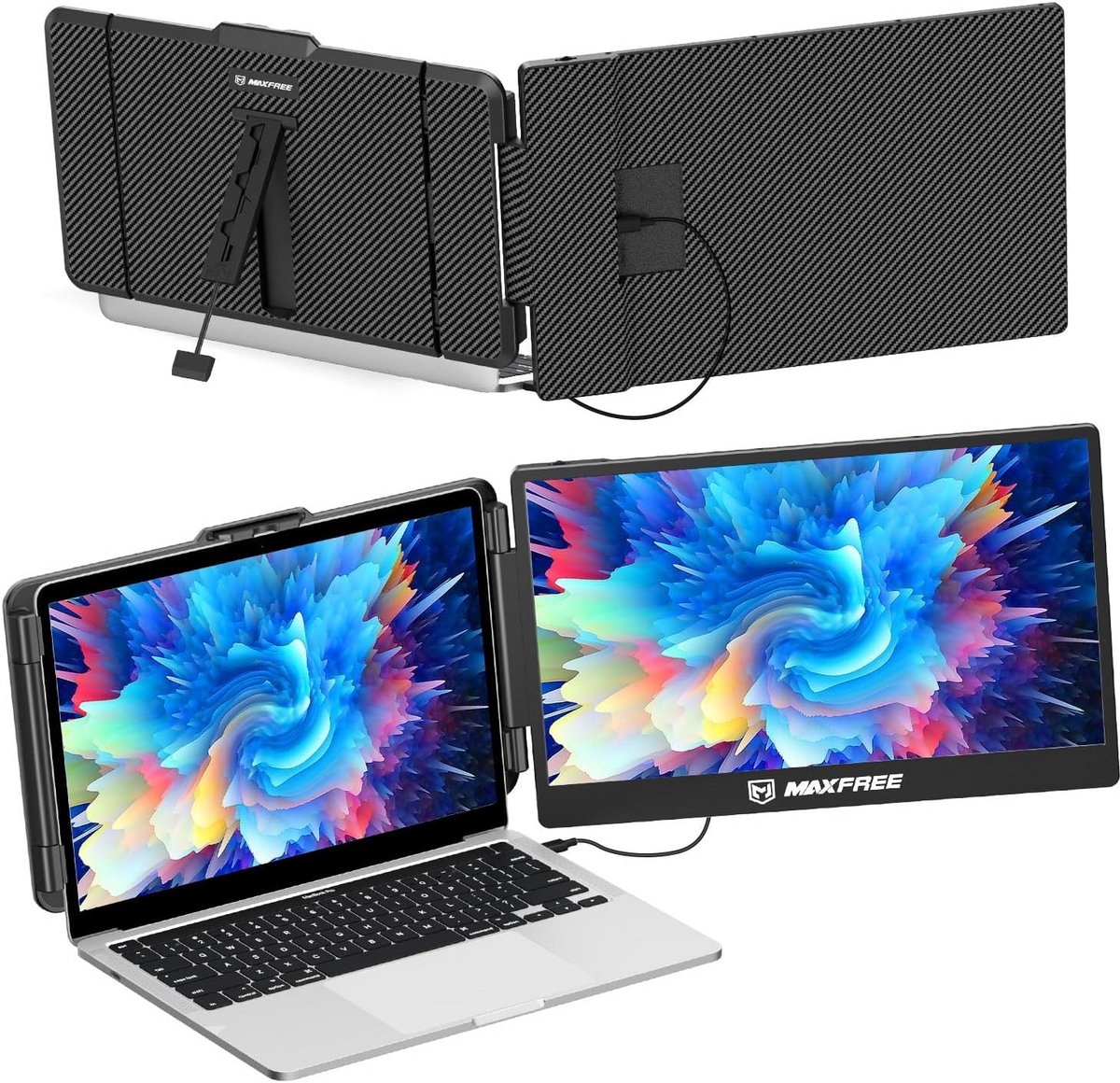 Draagbare Dubbel Scherm Laptop Monitor Extender 14 inch 1080P FHD Plug & Play
