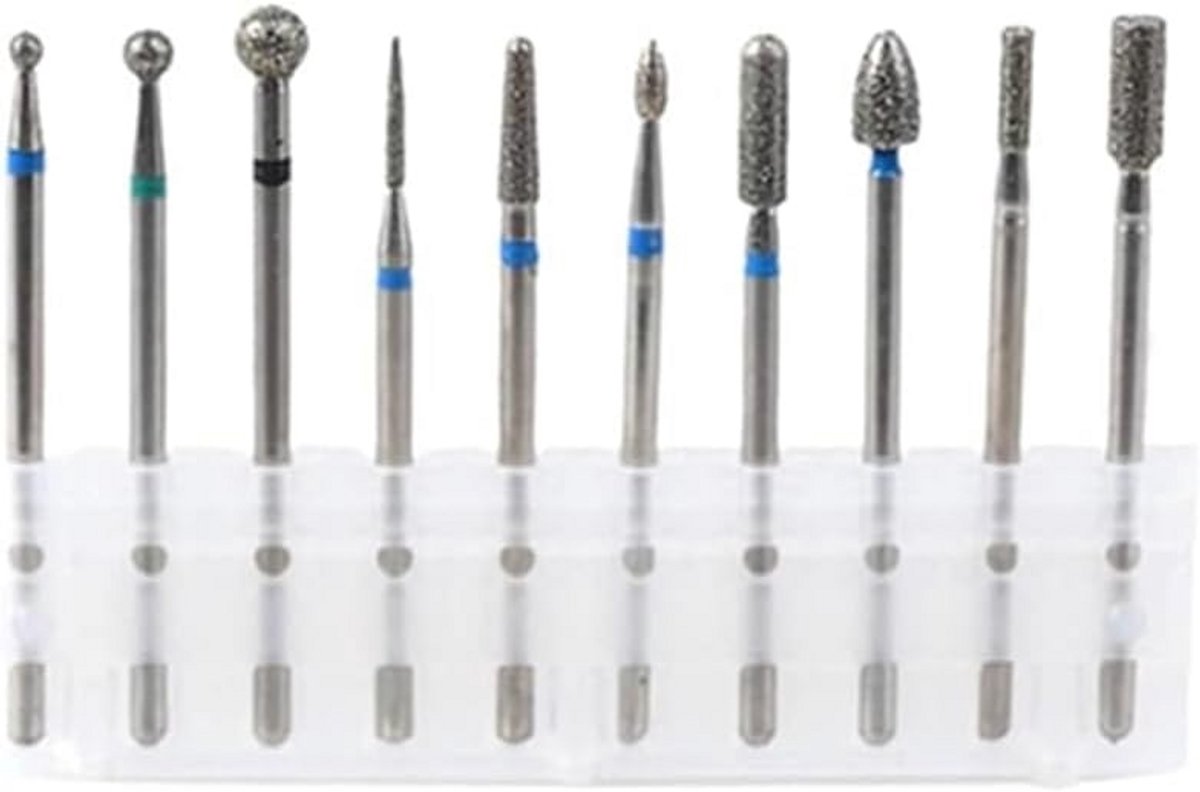 Set van 10 Nagelboor Bits voor Manicure en Pedicure