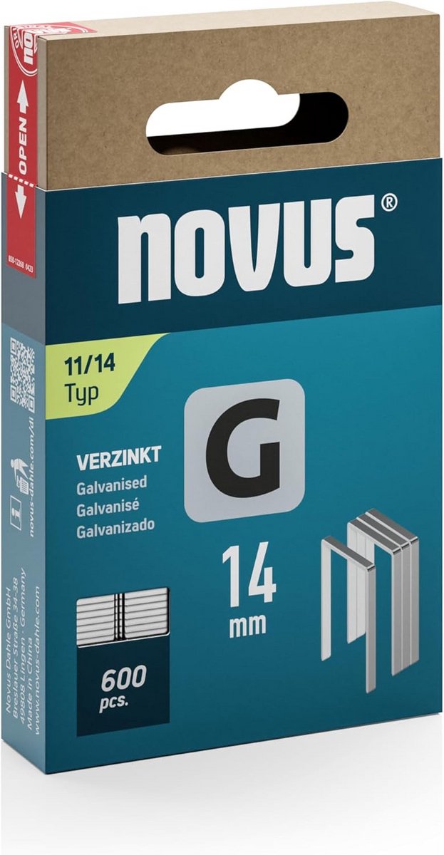 Type 11 Platte Draad nieten Vlakke nietjes G-Tacker nieten 14 mm Grijs