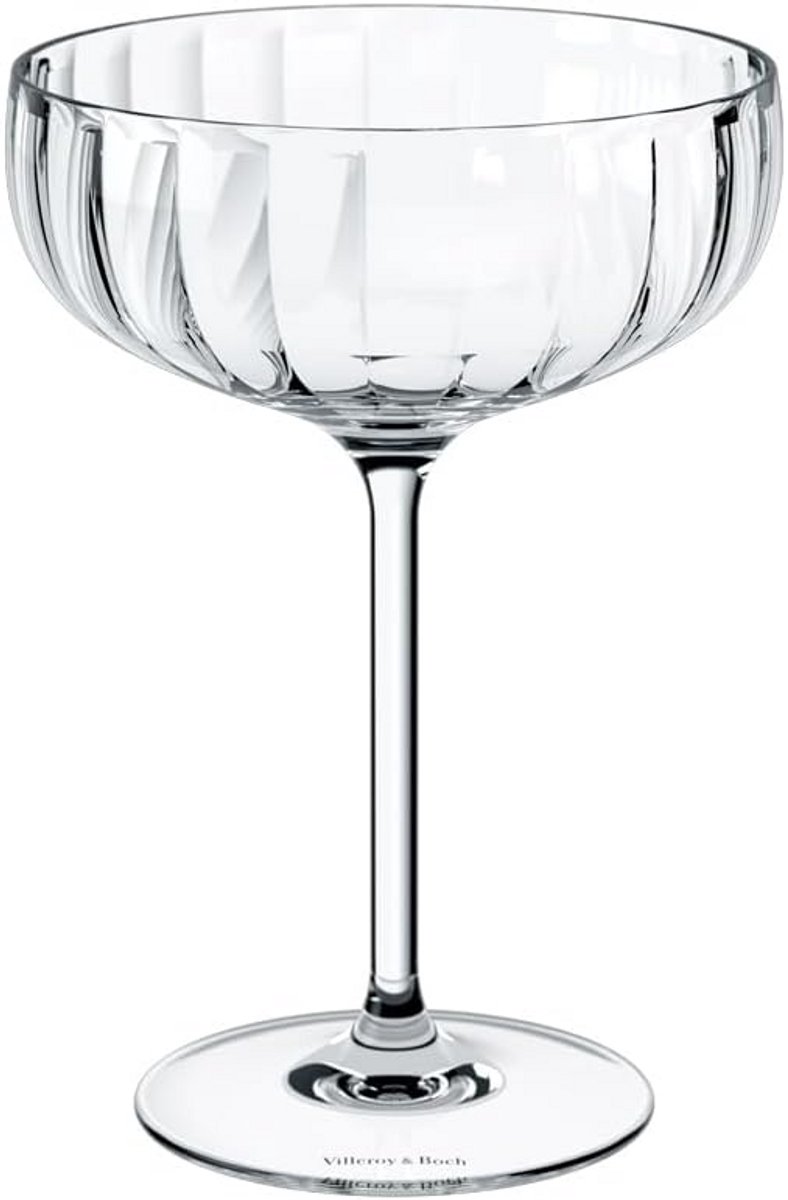 Set van 4 Elegante Kristallen Champagneglazen voor Feestelijke Momenten
