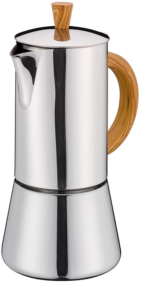 RVS Espressomachine voor 6 Kopjes - Geschikt voor Inductie