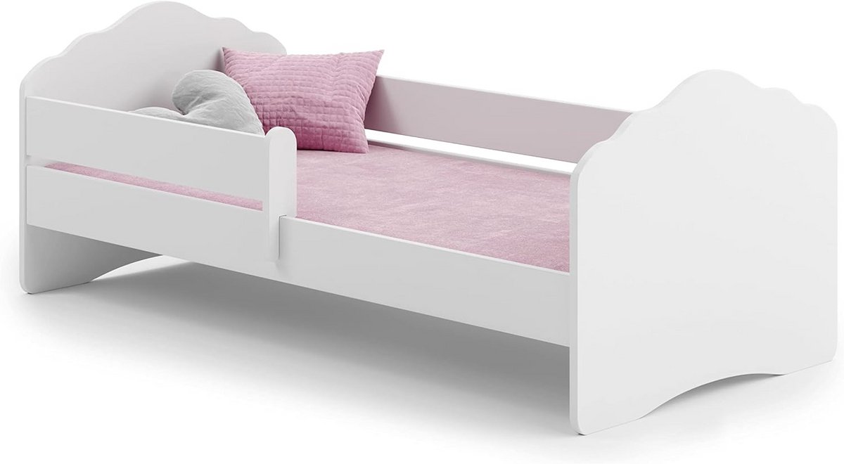 Kinderbed 140x70 met Matras en Veiligheidsrek - Inclusief Schuimmatras