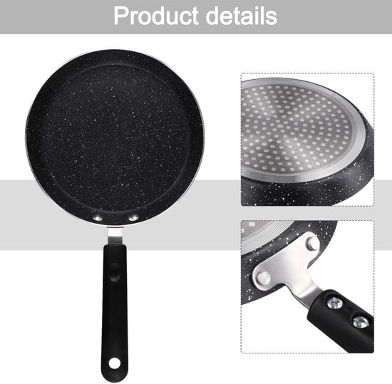 Koekenpan Anti-aanbak Tawa voor Pannenkoeken en Crêpes, 18cm, Geschikt voor Gas & Inductie — afbeelding 3