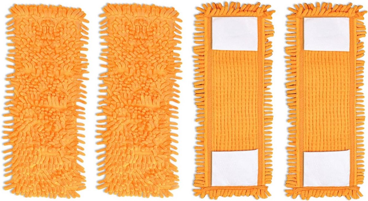 Set van 4 microvezel wisserovertrekken voor effectieve vloerreiniging - 42 cm