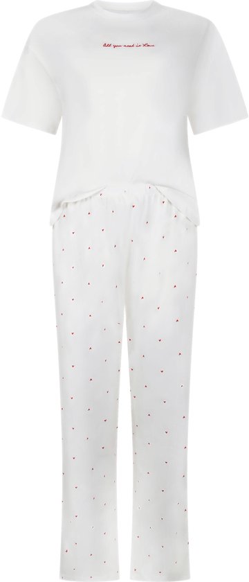 Ensemble Pyjama Hunkemöller Coton Imprimé Wit