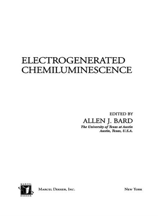 Electrogenerated Chemiluminescence - cover