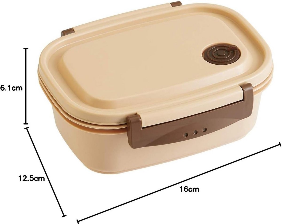 Lunchbox M Middelgroot Beige 550 ml - Ideale Bento Box voor Maaltijden