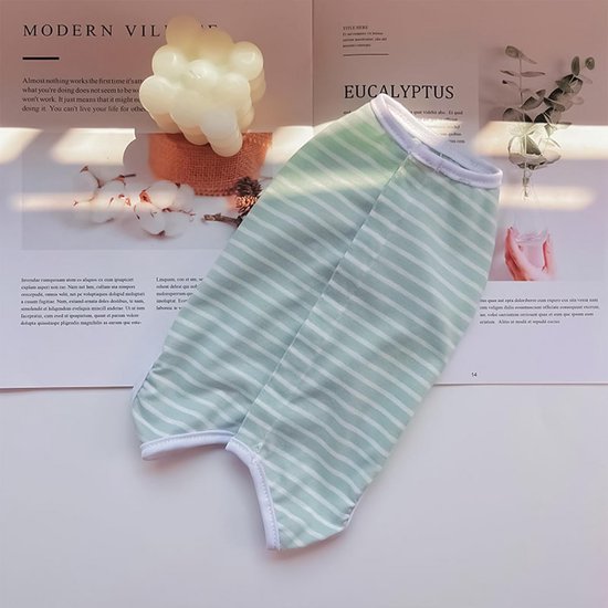 Avont Herstelpak voor katten na de operatie, beschermende kleding en bescherming tegen likken van de huid voor vrouwelijke katten, blauw, groot