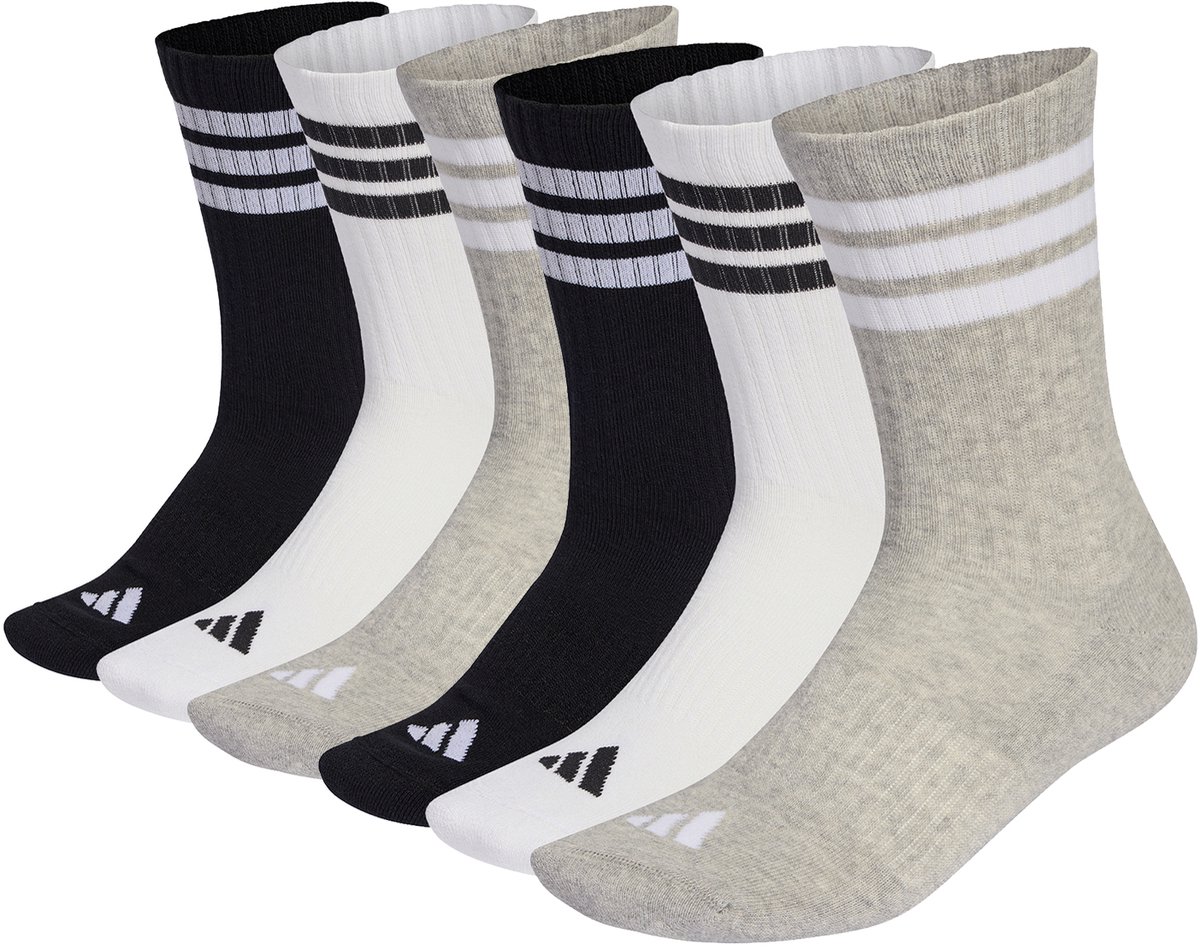 3STRIPES CUSHIONED SPORTSWEAR CREW SOCKS 6 PAIR PACK Multicolor