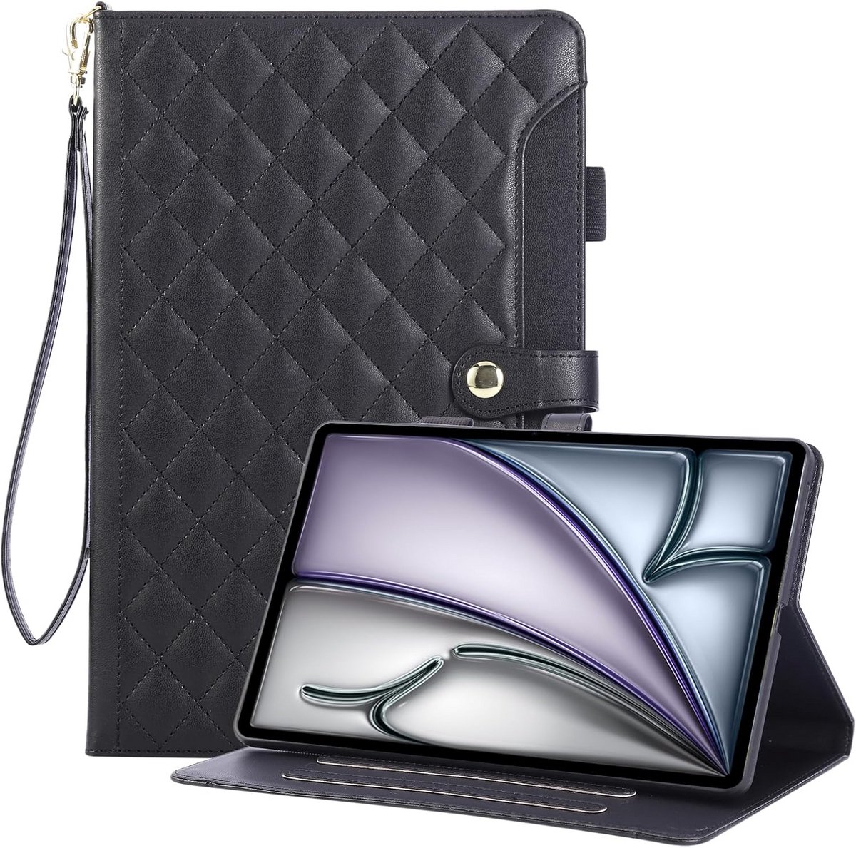 Beschermhoes voor iPad Air 11 Inch en iPad Pro 11 Inch met Kaarthouder en Standaard Functie
