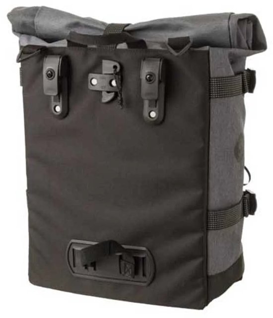 AGU H2O Roll-Top II - Enkele Fietstas - 14L - Waterafstotende fietstas - Roll top tas voor woon-werkverkeer - Urban Grey - KLICKfix Vario haken - 3M Reflectie - Gerecycled polyester — afbeelding 2