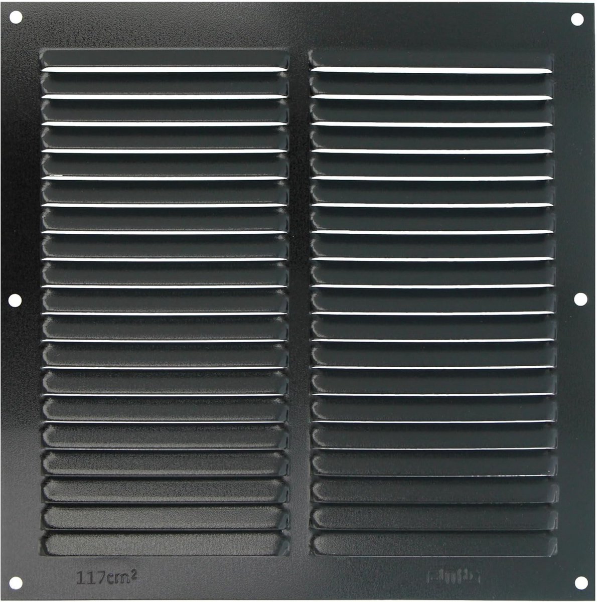 Vierkante Ventilatie Rooster Aluminium Zwart 200x200 mm voor Keuken en Badkamer