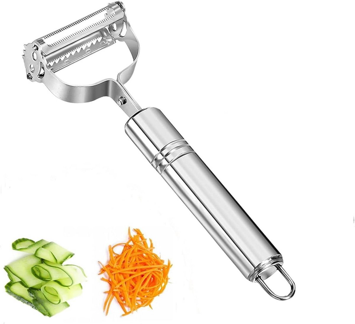 Multifunctionele Dunschiller Rvs met Julienne Functie voor Groenten en Fruit