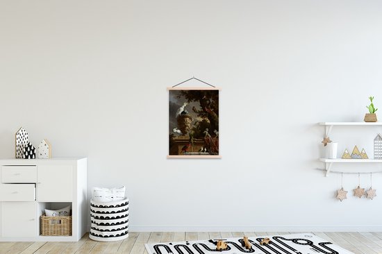 La ménagerie - Peinture de Melchior d'Hondecoeter affiche textielposter 60x80 cm