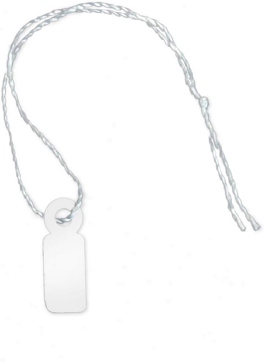 300 Stuks Prijslabels met Draad - 7x19mm Blanco Kaartjes voor Kleding en Accessoires