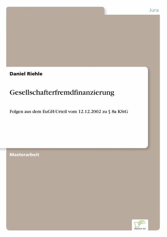 Gesellschafterfremdfinanzierung - cover