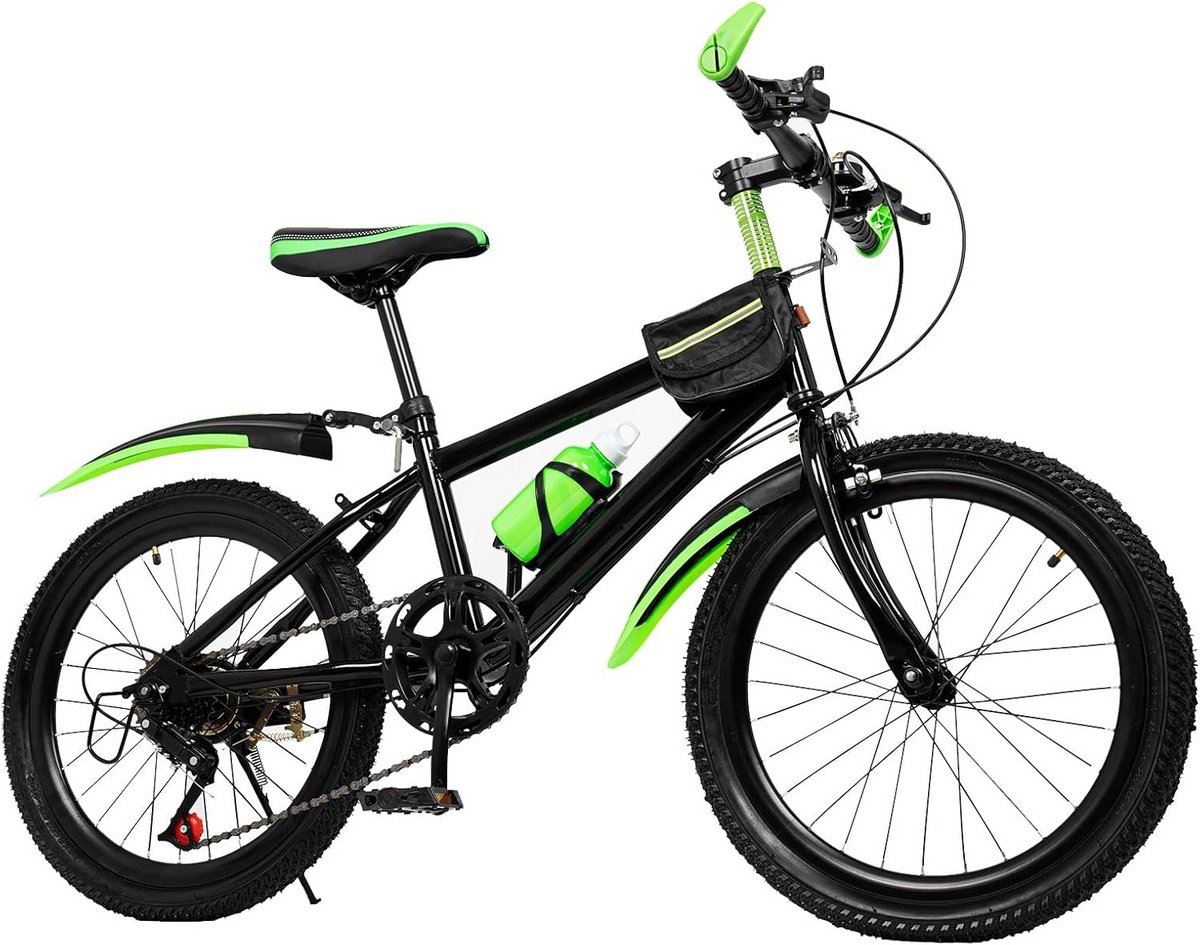 Kinderfiets 20 Inch Groen Mountainbike voor Jongens en Meisjes 6-13 jaar