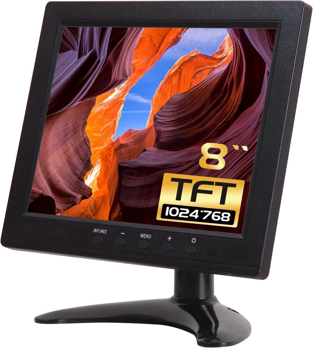 8 Inch TFT LCD Mini Monitor HD 1024x768 met HDMI, VGA, BNC & AV voor CCTV, Raspberry Pi en PC