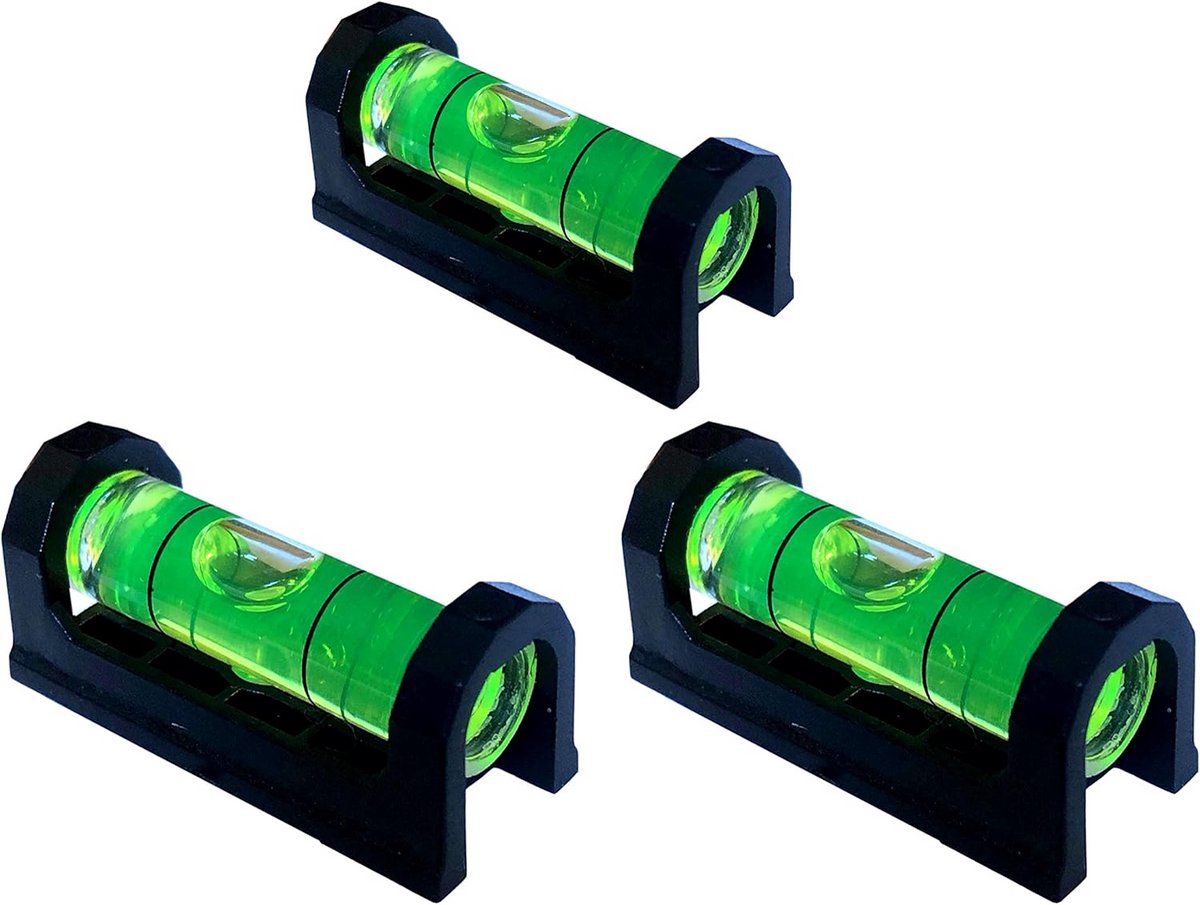 3-Pack Mini Waterpas 37mm met Sterke Magnetische Basis voor Montage