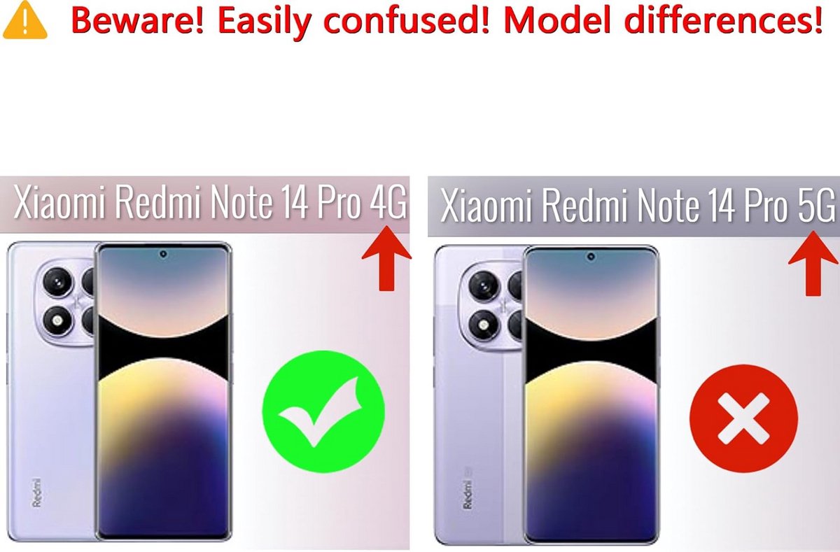 Silicone Telefoonhoesje voor Redmi Note 14 Pro (4G LTE) 6.67 Inch - Rode Rand
