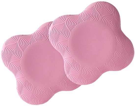 longziming -Yoga Kniekussen Set van 2 - Antislip Knieondersteuning van PU-Schuim - 20x20x2 cm - zachte en dikkere yoga-Lichtgewicht & Milieuvriendelijk - Voor Yoga, Pilates en Vloeroefeningen - roze — afbeelding 2