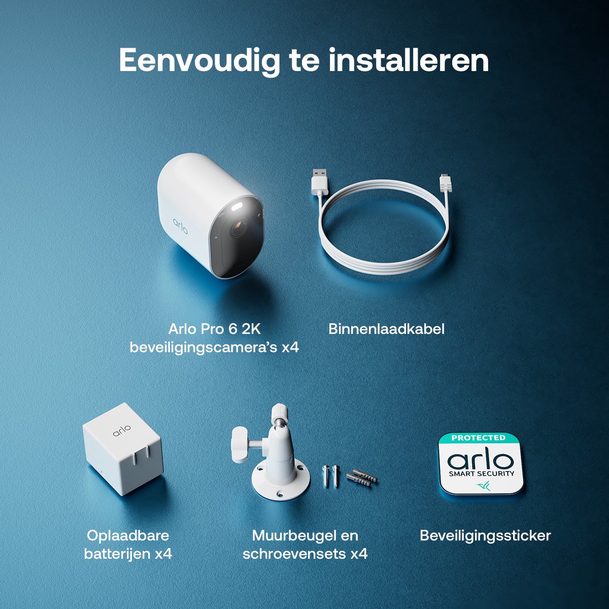 Arlo Pro 6 2K+ beveiligingscamera - 4 IP-Camera's – foto 2