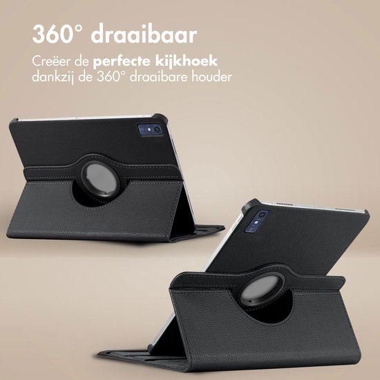 Étui pour Tablette Lenovo Tab P12 - Bookcase Rotative iMoshion 360 ° - Zwart