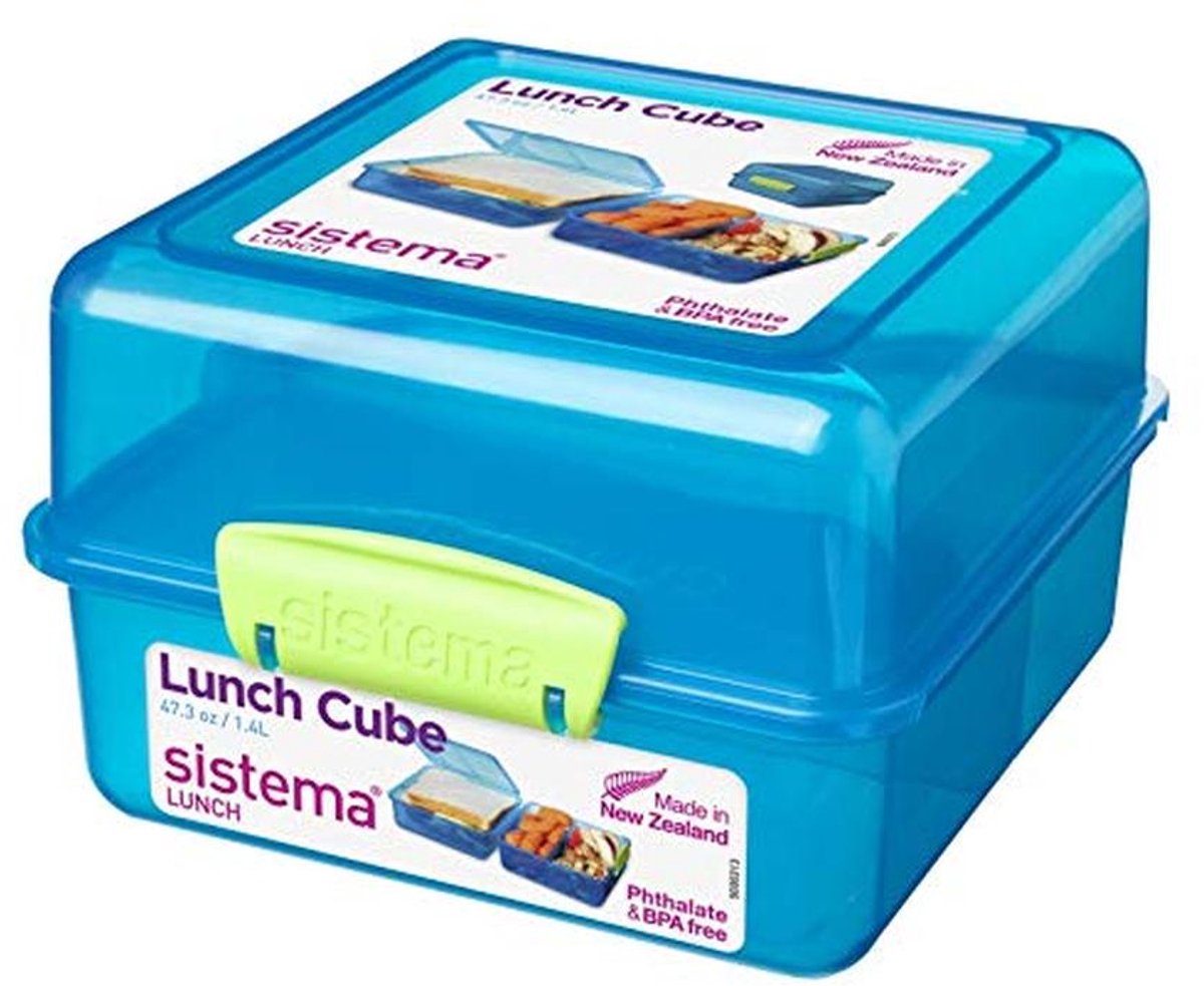 Lunchbox Cube To Go - 1,4 liter - 3-vaks opbergdoos voor snacks en sandwiches