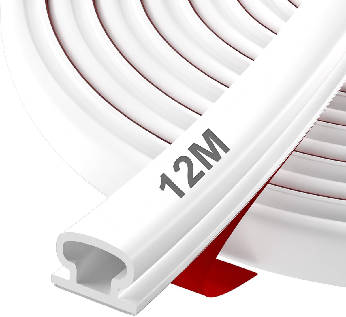 IMPERATORIS® Tochtstrip - Zelfklevende Tochtband - Isolatietape voor Ramen en Deuren - Bescherming Tegen Kou en Geluid - 12 m - Wit