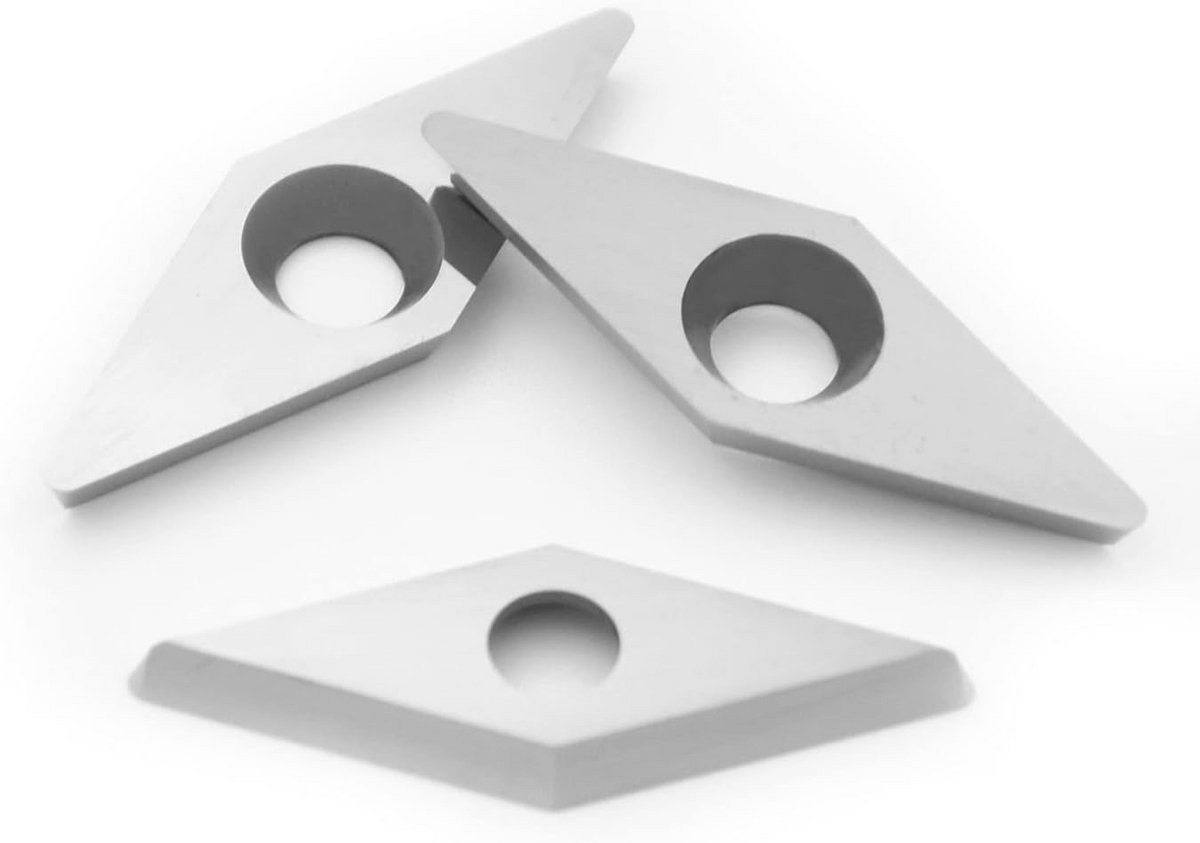 Carbide Draaibank Inserts voor Houtbewerking - 3 Stuks