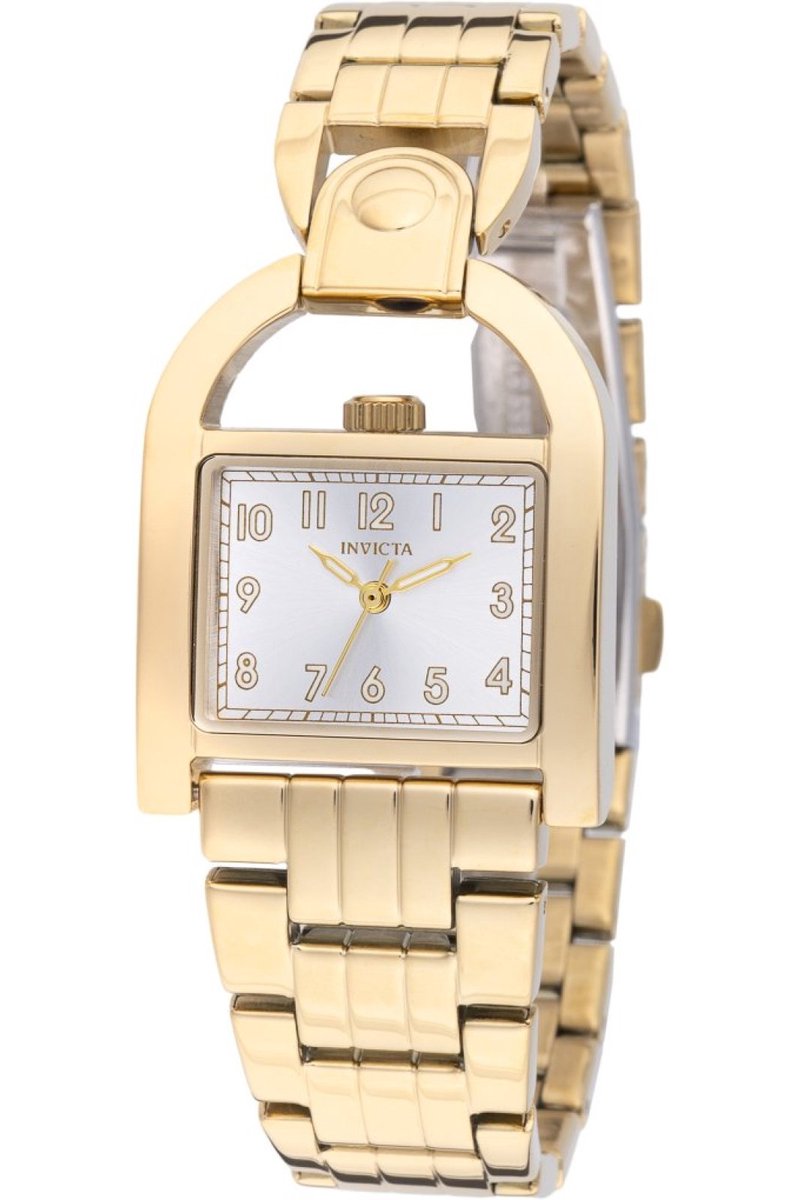 Invicta Wildflower 49592 Dames Horloge - Waterdicht - Analoog - Quartz Uurwerk - Roestvrij Staal met zilveren Wijzerplaat - 28mm