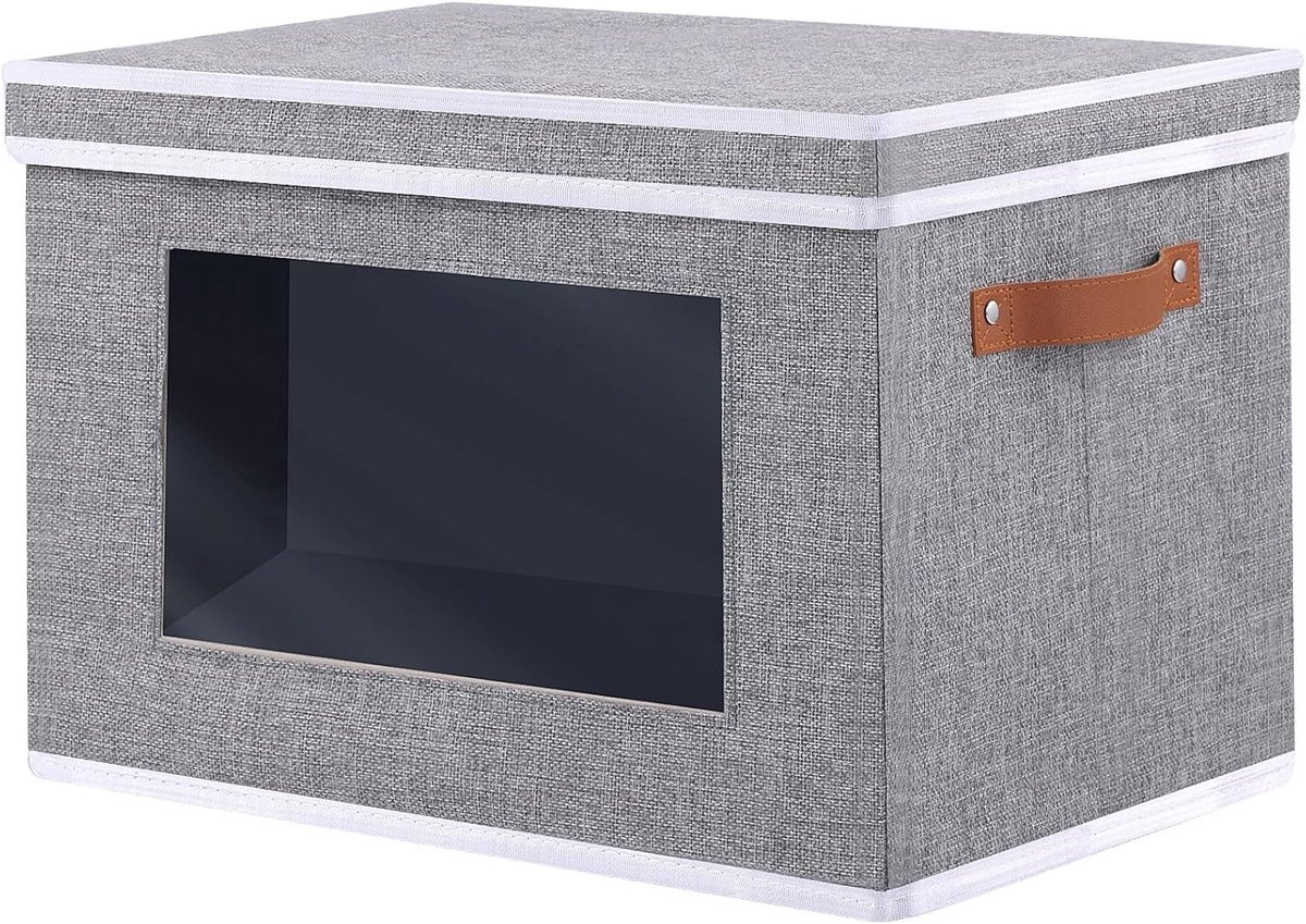 Stunq® Compacte Opvouwbare Opslagdoos met Transparant Horloge en Verstelbare Vaste Vorm