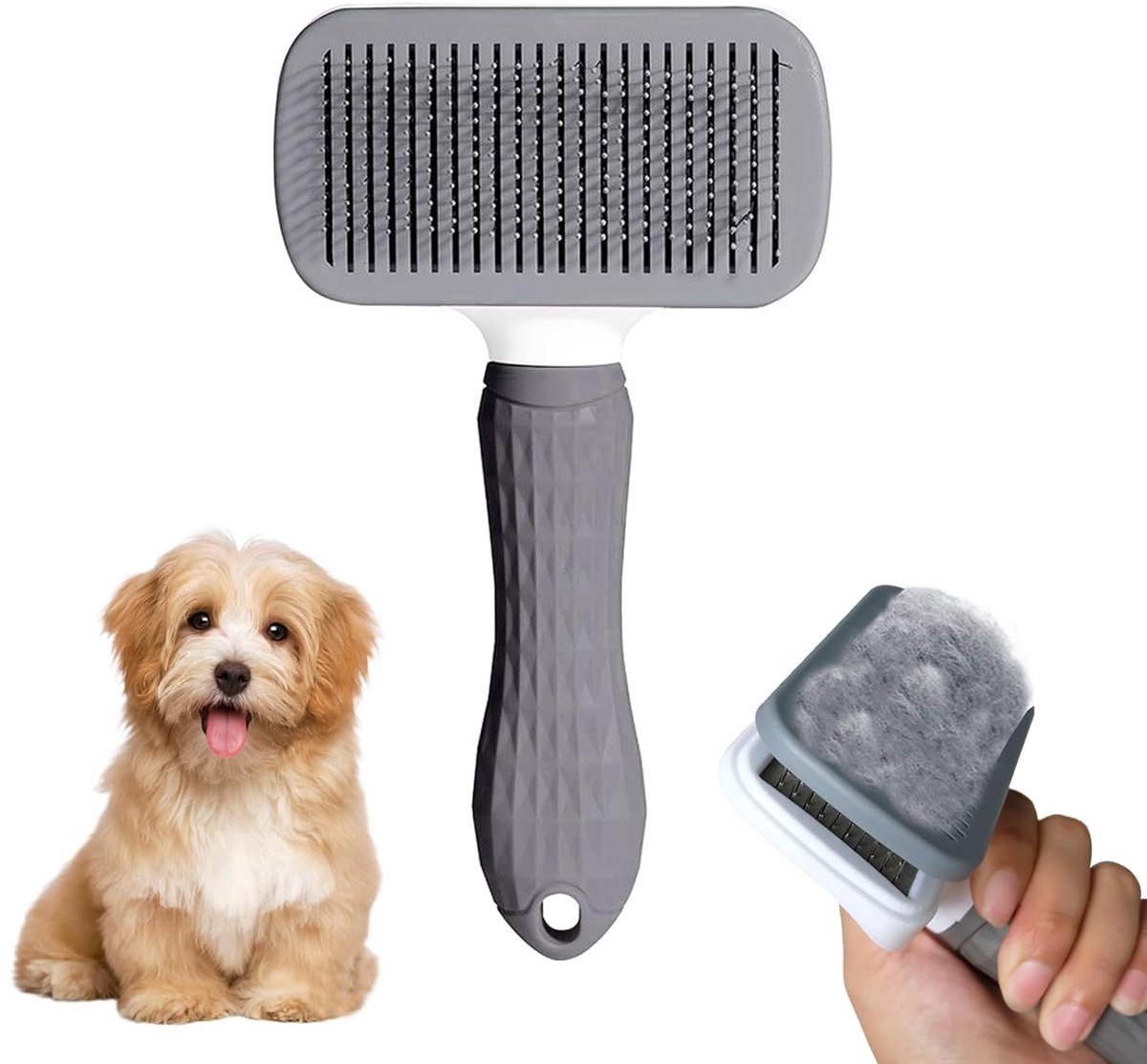 Stunq® Professionele Huisdierenborstel met Innovatieve Technologie en Comfortabele Grip