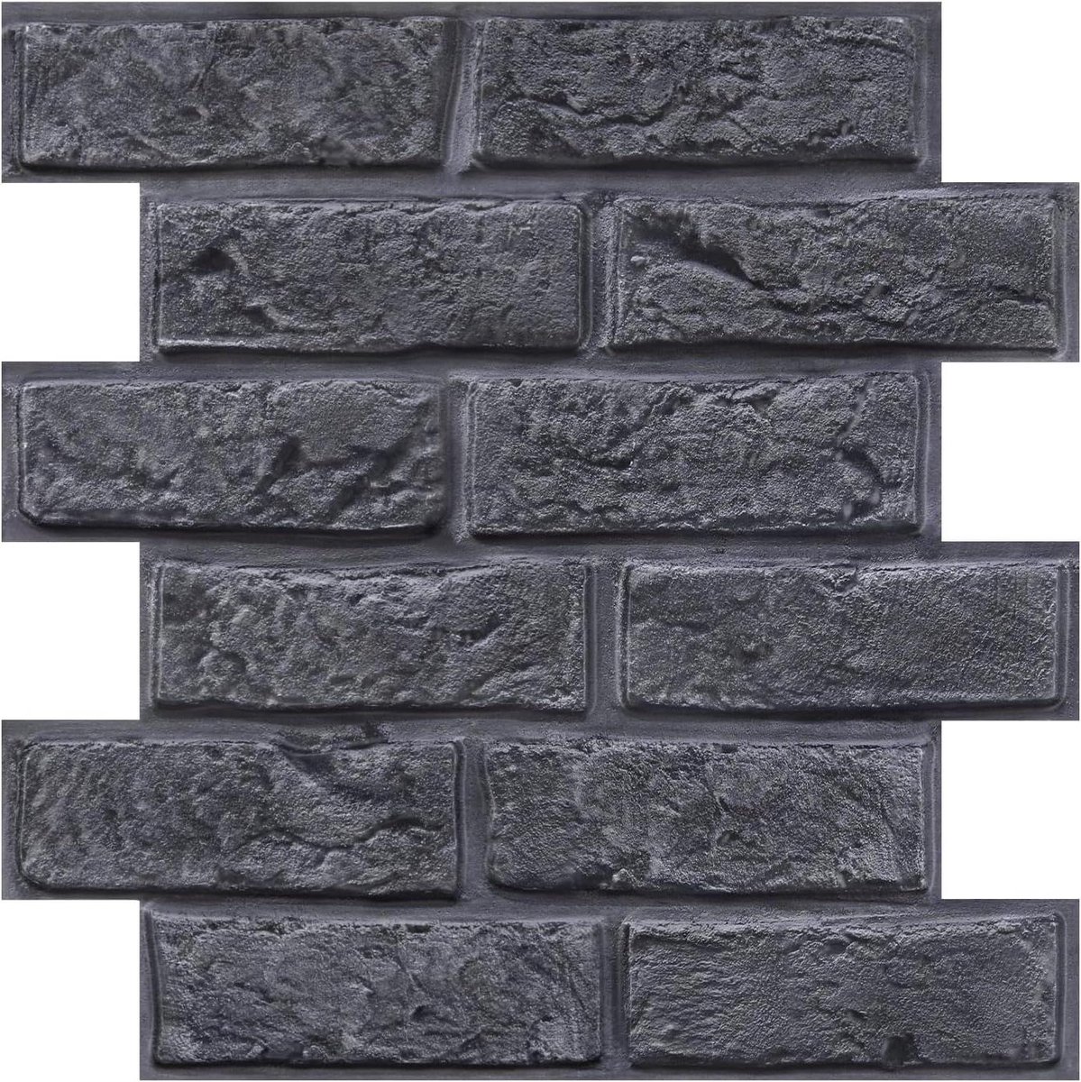 Cosensi - Baksteen wandpanelen zelfklevend, bruin - 10 stuks 30x30 cm - PVC wandtegels voor woonkamer en keuken - waterdicht - 3D wanddecoratie