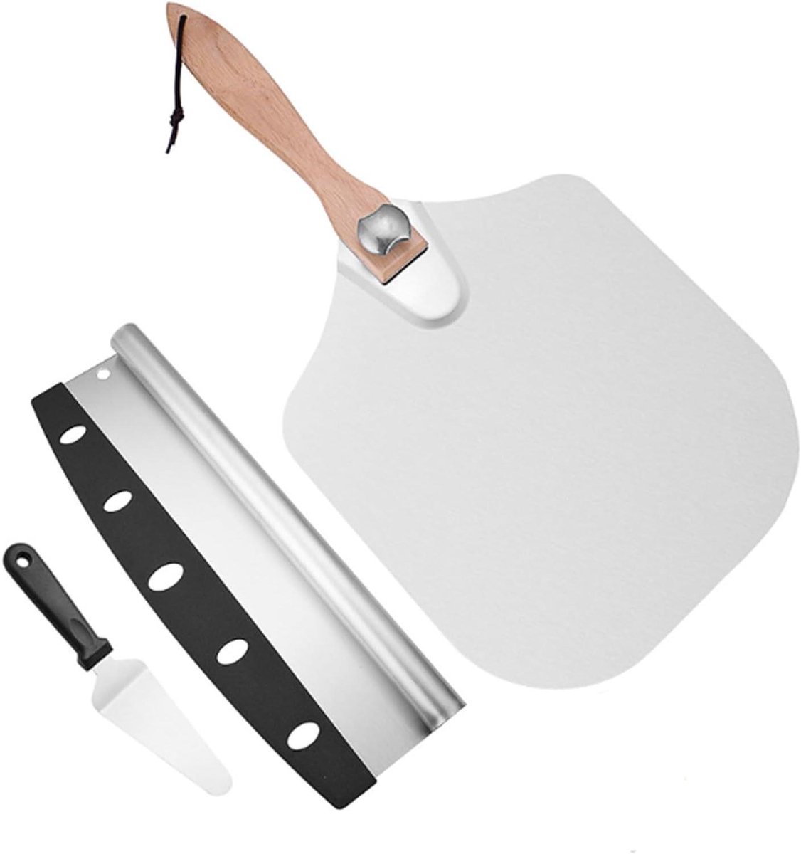 Cosensi - Houten Pizzaschep met Afneembare Handgreep en Pizza-accessoires voor Thuisgebruik